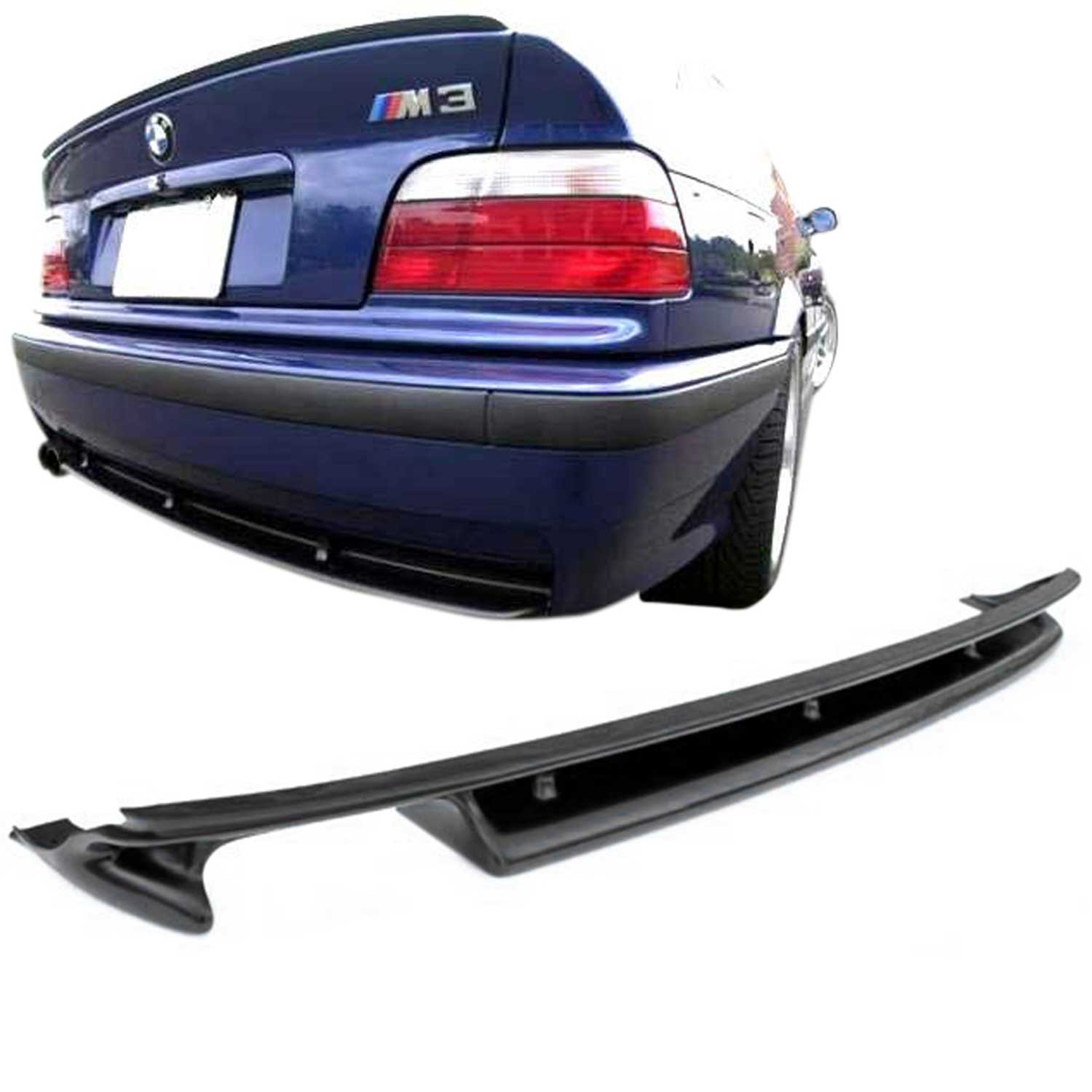 Heck Spoiler Lippe Heckschürze Hecklippe Heckansatz Look Diffusor für BMW E36