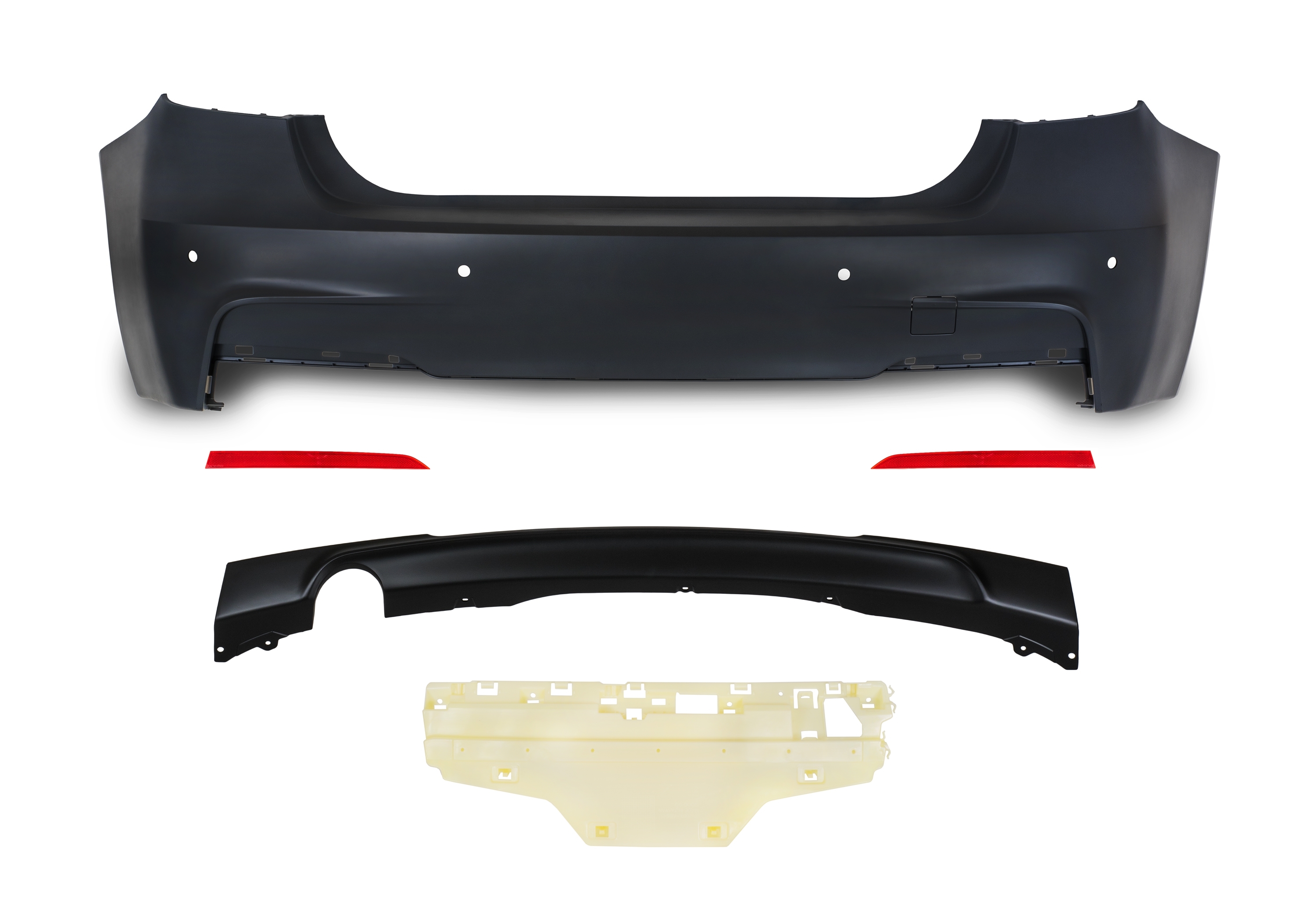 Heck Stoßstange Schürze Hinten Spoiler Sport Look für BMW 3er F30 ab 11/2011-
