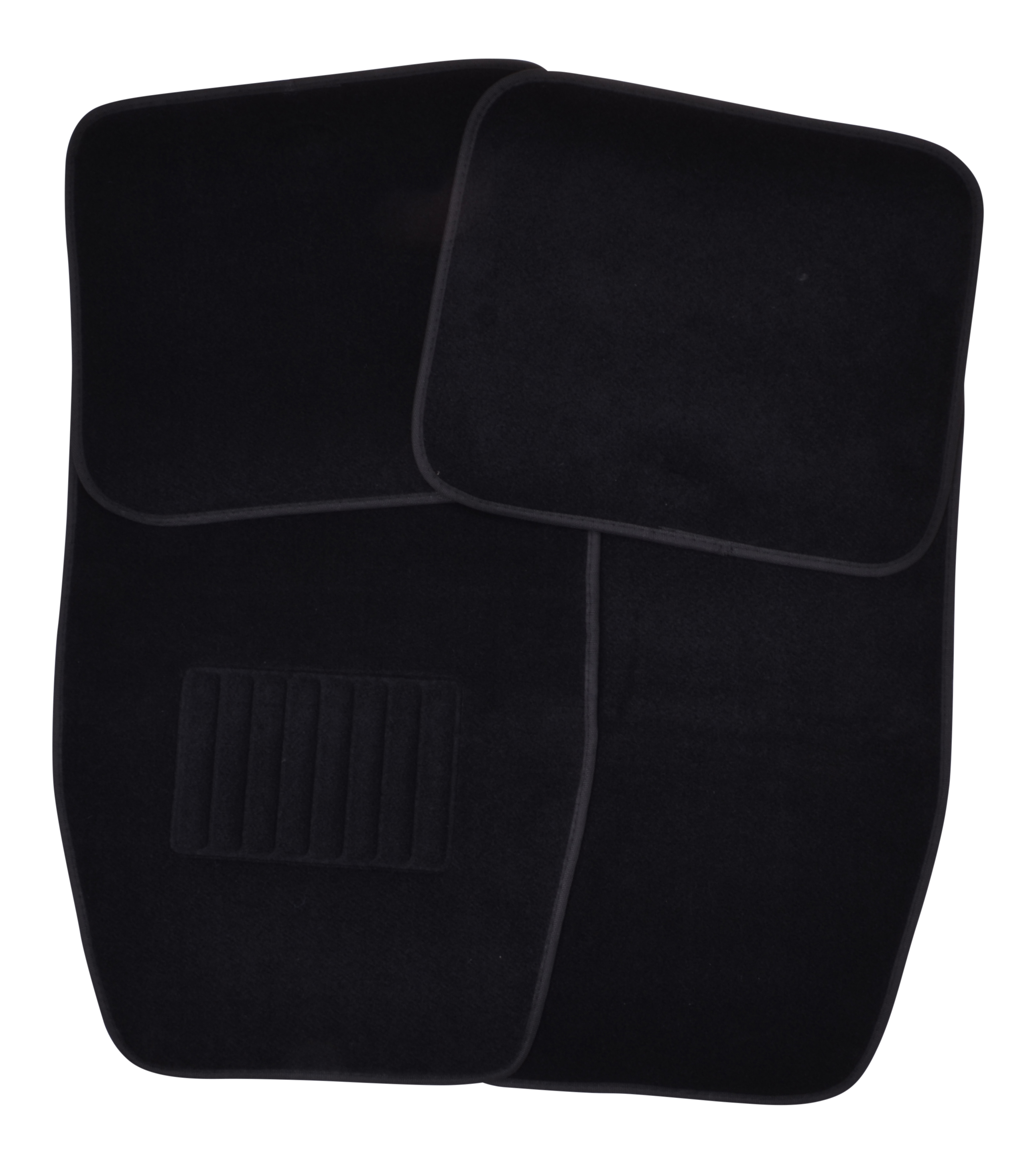Premium Textil Fußmatten Autoteppich VORN + HINTEN SET Anthrazit Schwarz 4 Stück