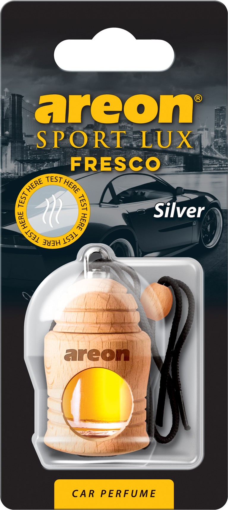 Original Areon FRESCO Autoparfüm Duftdose Duftbaum Lufterfrischer LUX SILBER