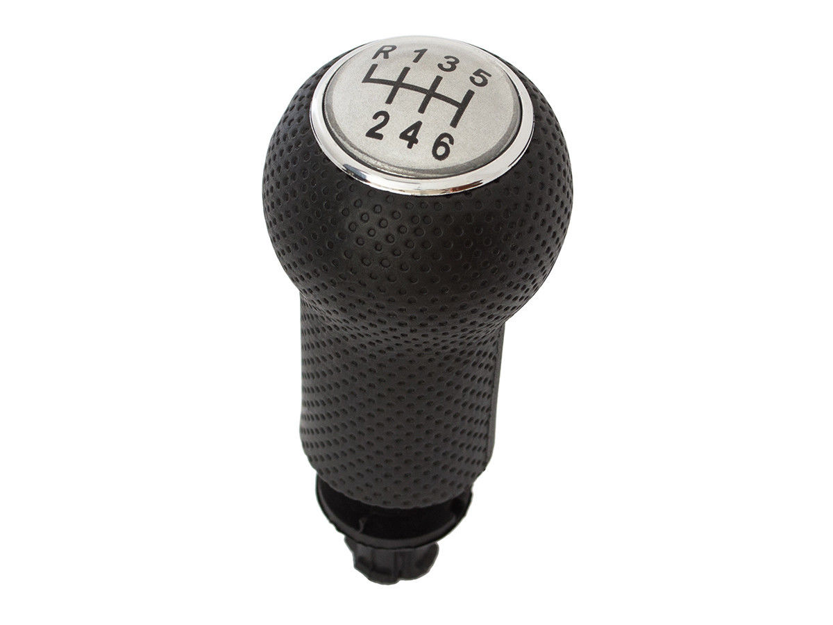 PREMIUM Schaltknauf Knauf Knopf Schwarz Silber 6-Gang für VW Golf 4 IV / Bora