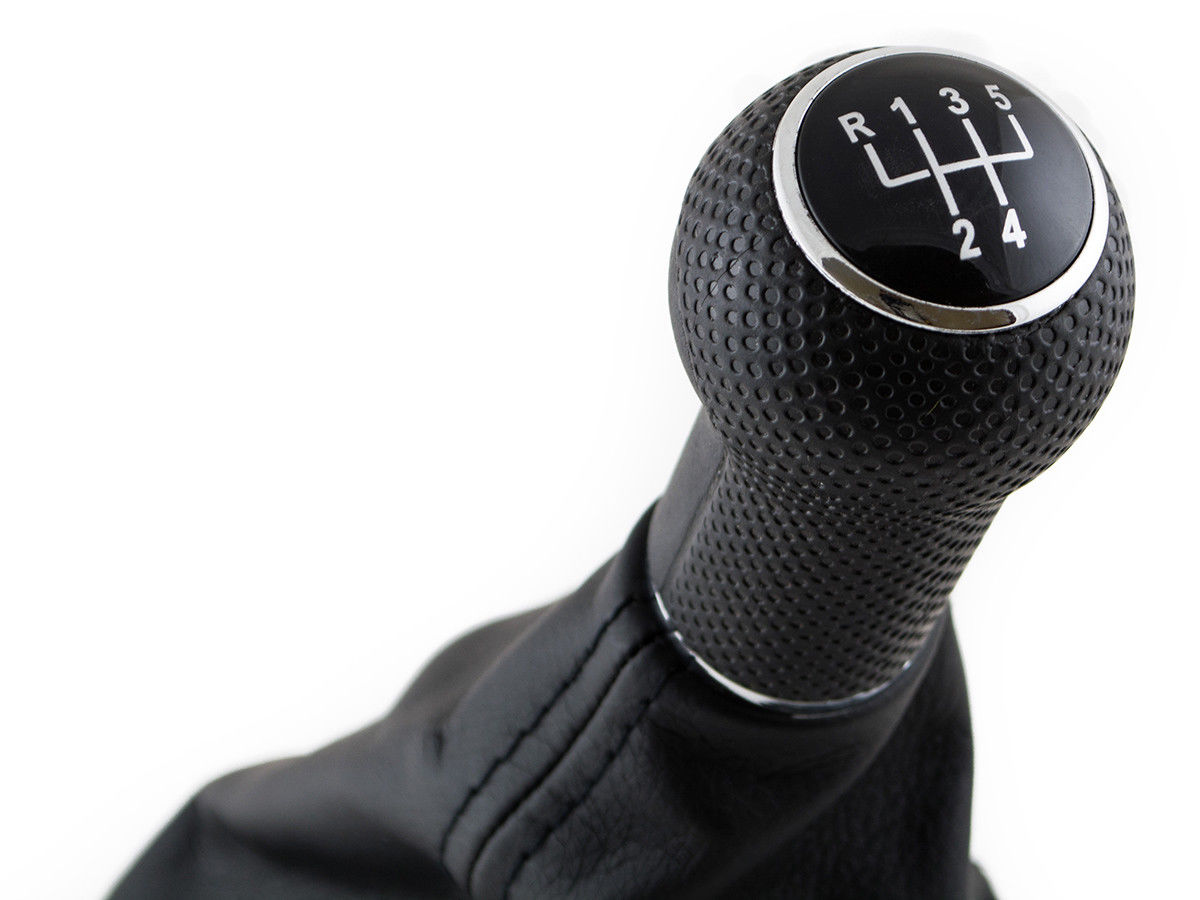 PREMIUM Schaltknauf Knauf Schwarz Chrom 5-Gang für VW Golf 4 IV / Bora