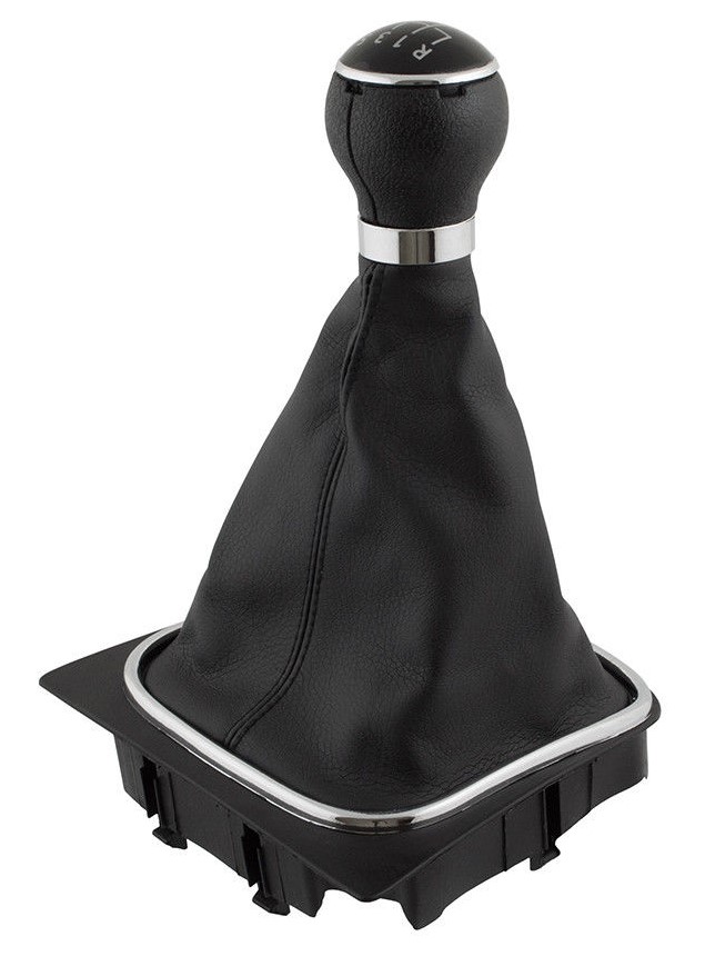 PREMIUM Schaltknauf Knauf Chrom Schwarz 6-Gang für VW Golf 5 6 Touran Eos Caddy