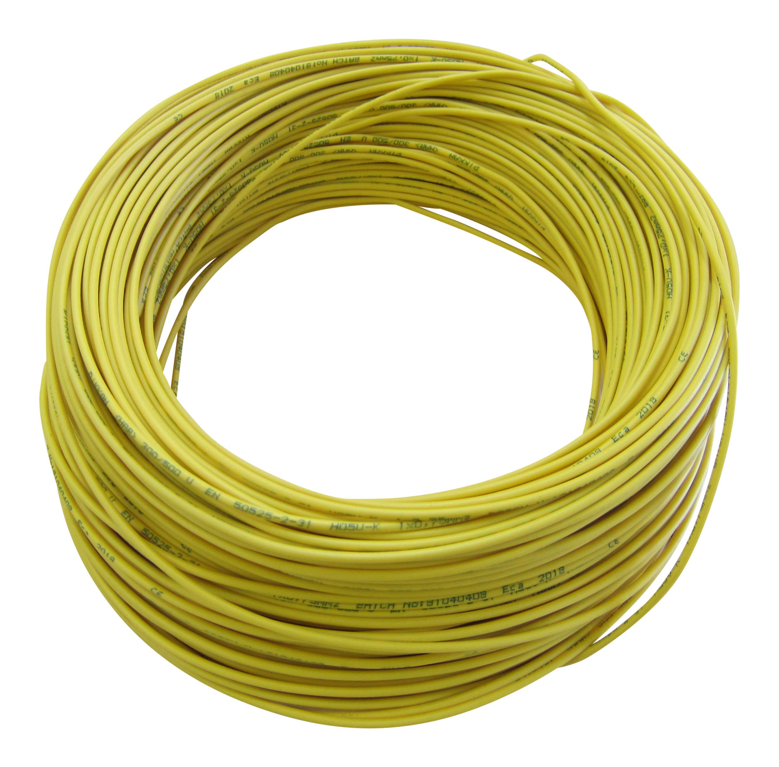0,42€/m KFZ LKW Kabel Litze Leitung Flexible FLRy 0,75mm² 5m Gelb M. in Germany