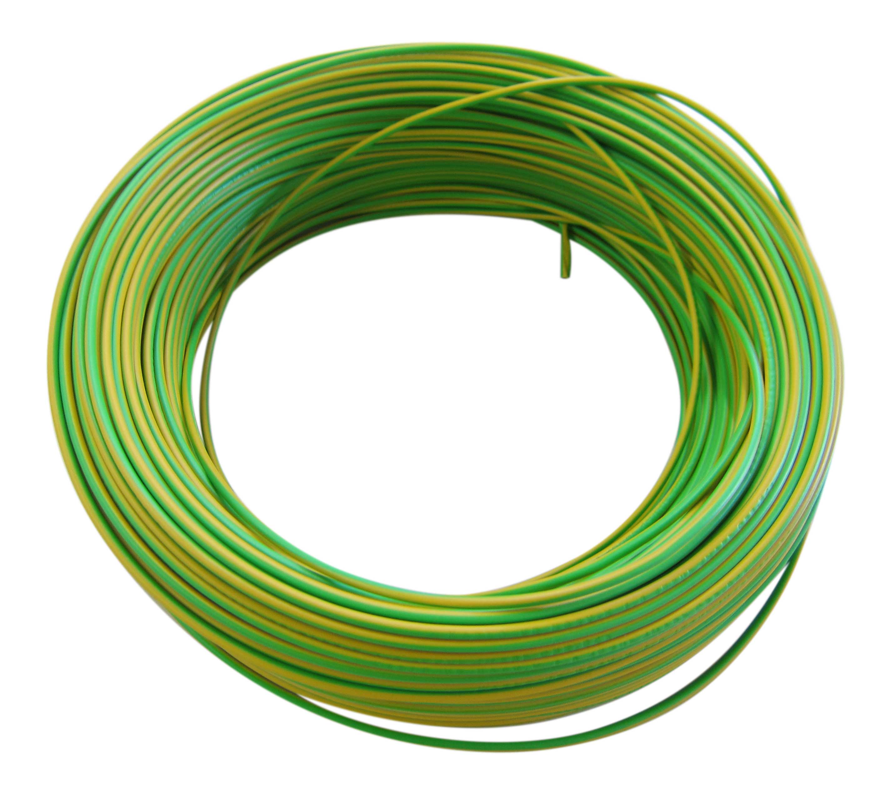 0,42€/m KFZ LKW Kabel Litze Leitung Flexible FLRy 0,75mm² 5m Grün / Gelb Germany