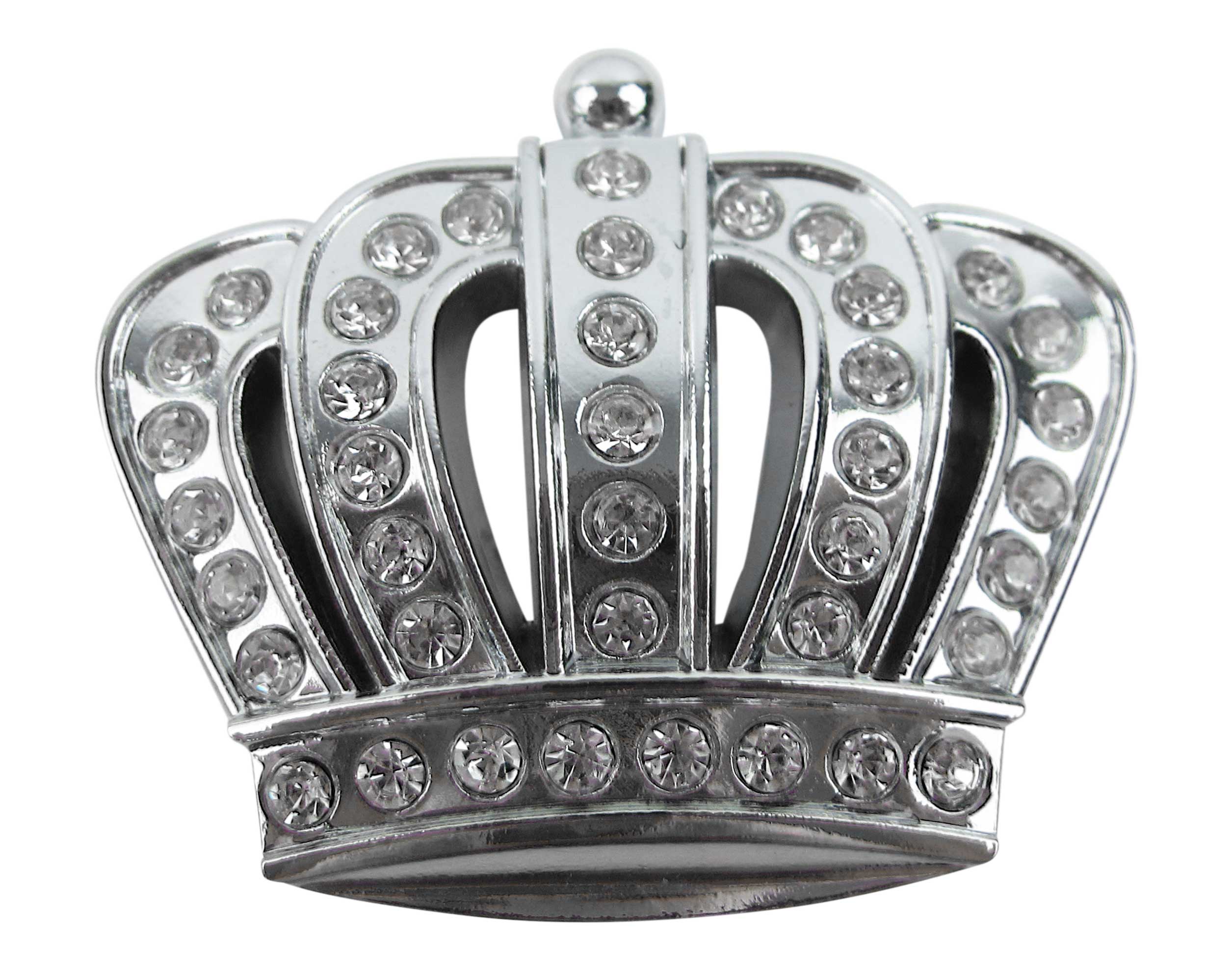 Exklusives Emblem Sticker Aufkleber Metall Auto Krone Glitzer Steine Silber