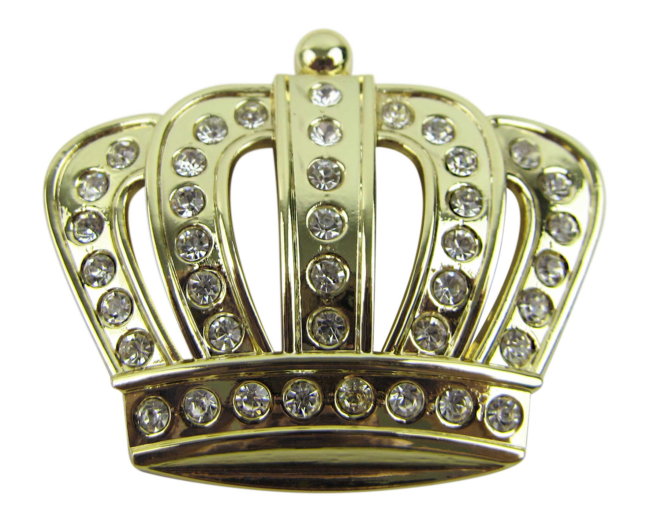 Exklusives Emblem Sticker Aufkleber Metall Auto Krone Glitzer Steine Gold - Look