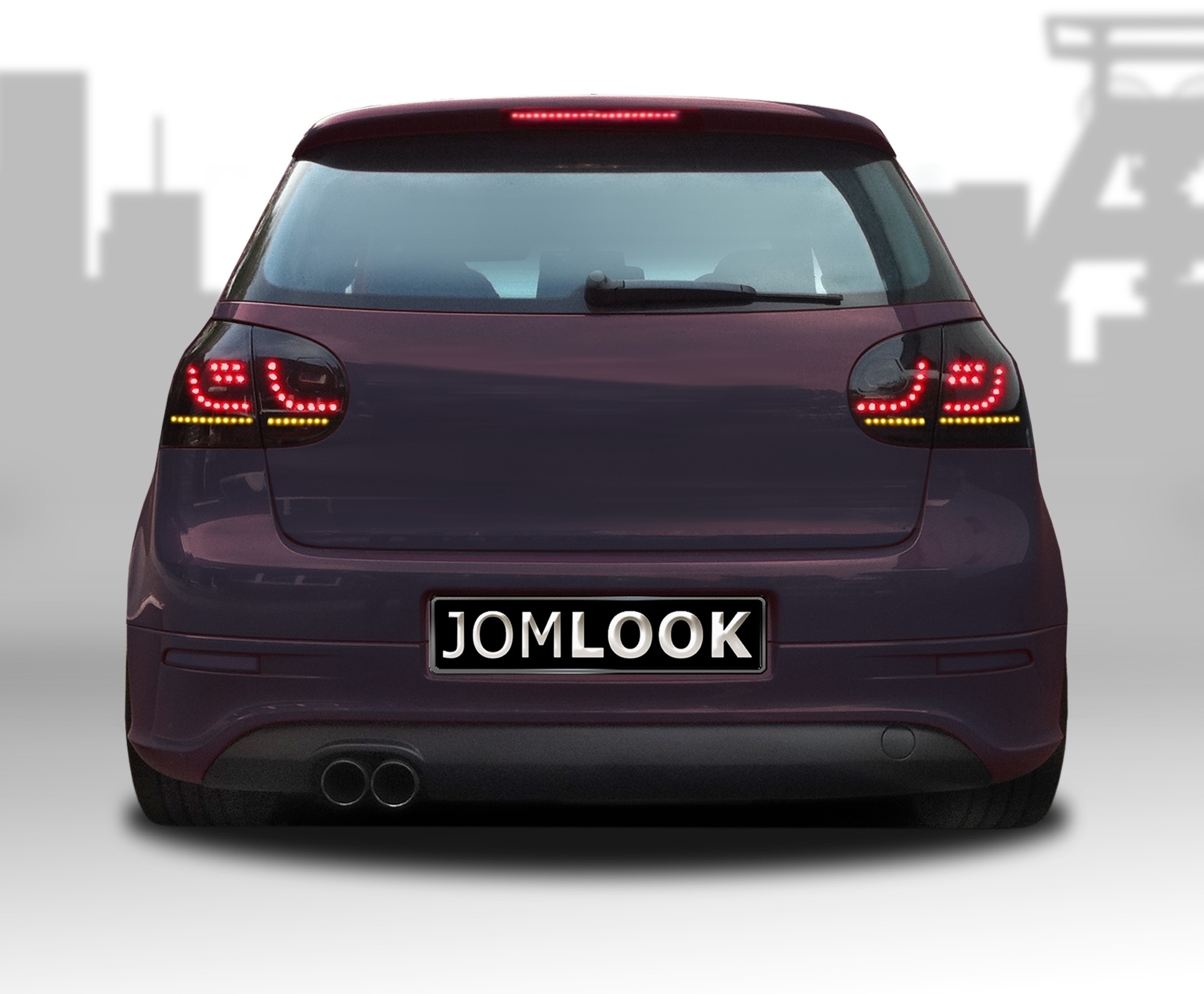 Original JOM URBAN LED Rückleuchten Schwarz Smoke SET für VW Golf 5 V MK5 Limo