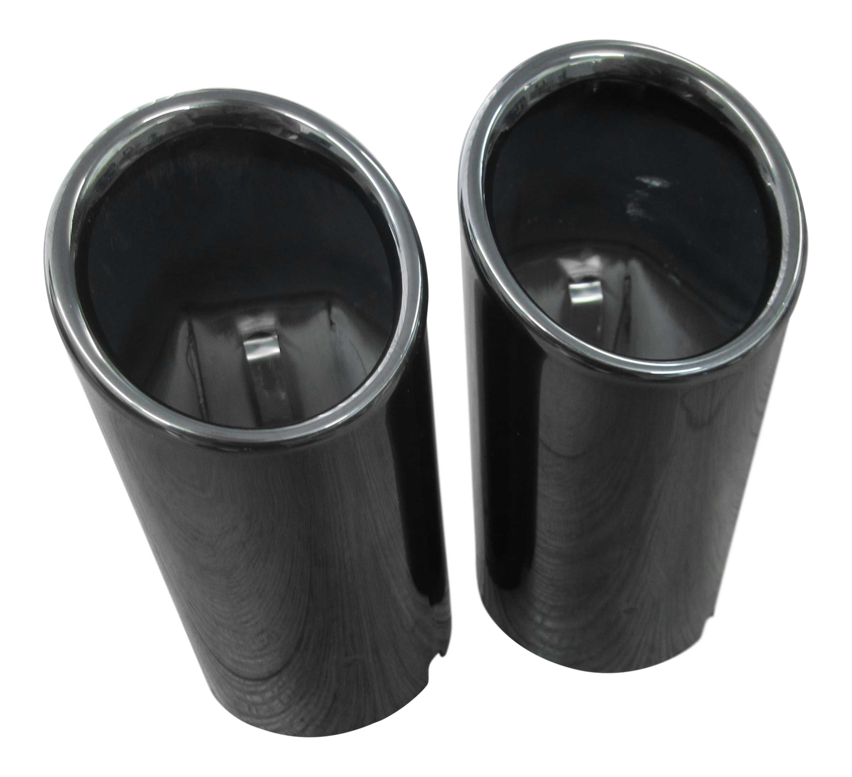 2x Premium Endrohre Auspuff in Schwarz Original Qualität 67-73mm viele Fahrzeuge