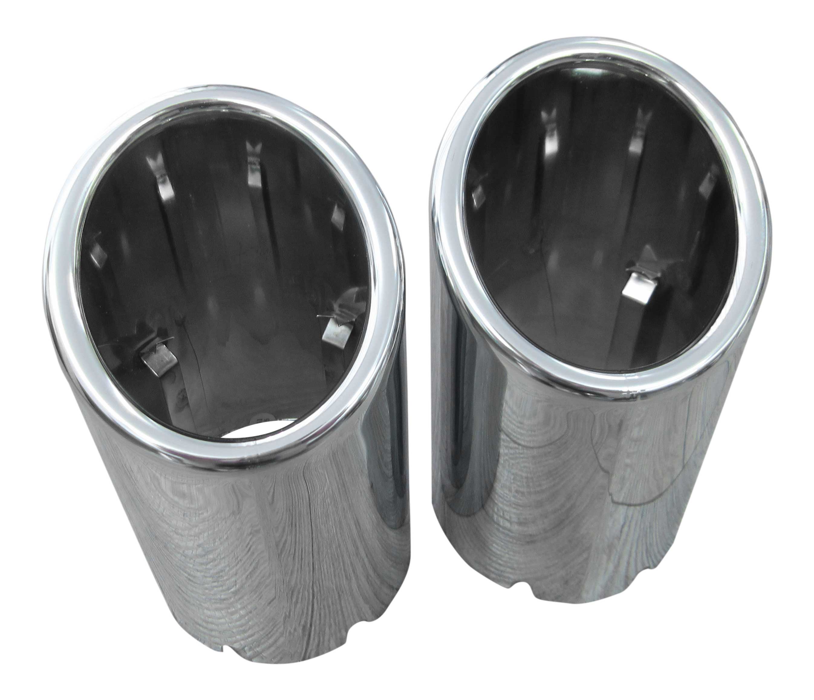 2x Premium Edelstahl Endrohre Auspuff Original Qualität 78-84mm viele Fahrzeuge