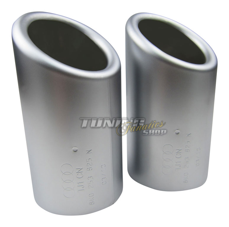 2x Premium Endrohre Auspuff Alu Look Original Qualität 67-73mm viele Fahrzeuge
