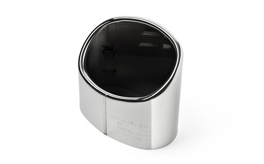 1x Premium Endrohr Chrom Oval Auspuff in Original Qualität für viele Fahrzeuge