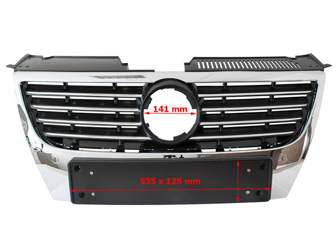 Kühlergrill Sportgrill Gitter Grill Chrom PDC für VW Passat 3C B6 + Variant 05-