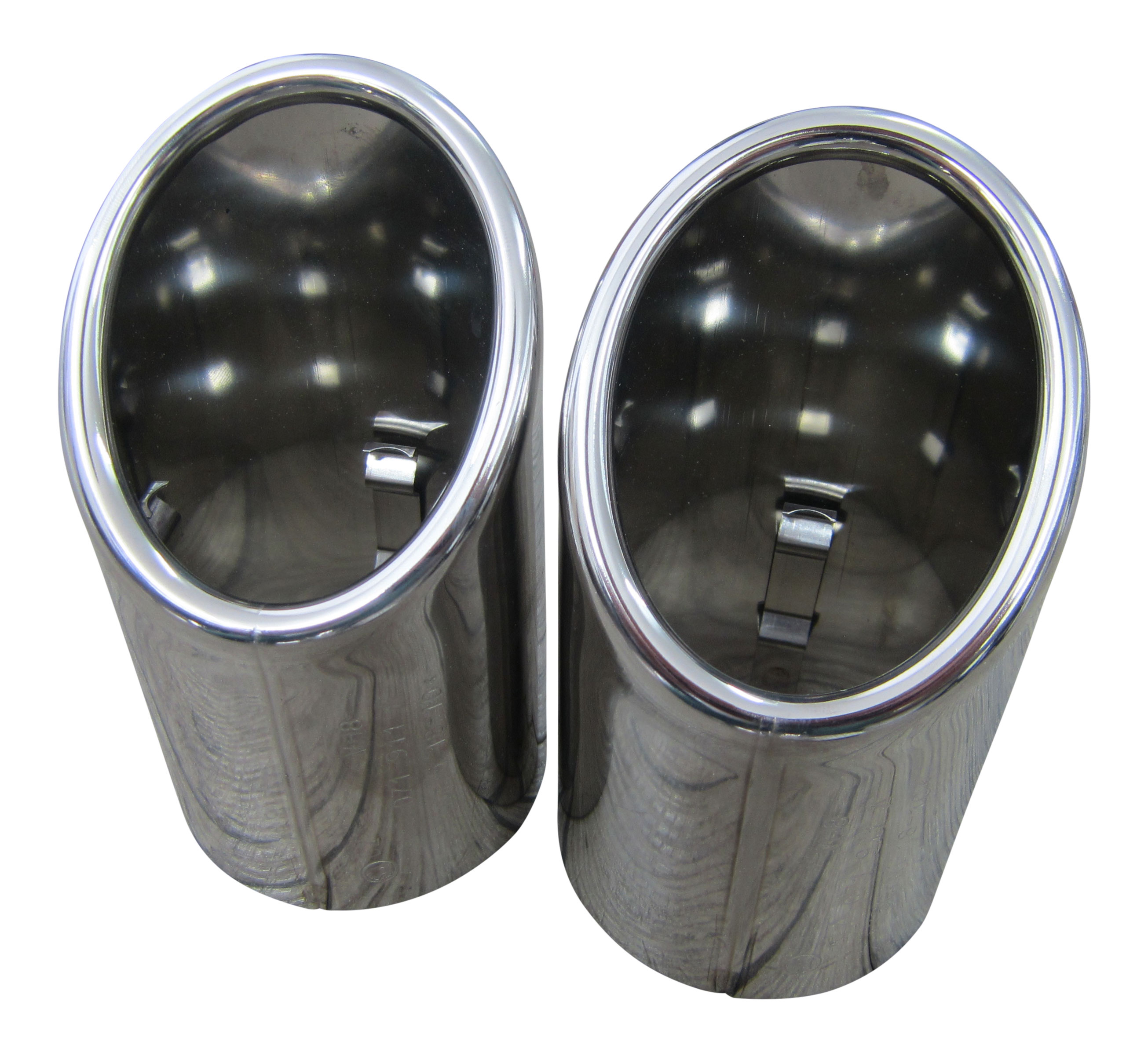 2x Premium Endrohre Chrom Auspuff Original Qualität 60-66mm für viele Fahrzeuge