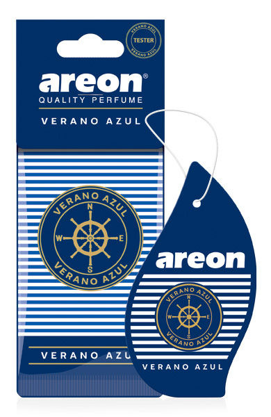 10x Original Areon Duftbaum Lufterfrischer Autoduft Parfüm in Verano Azul