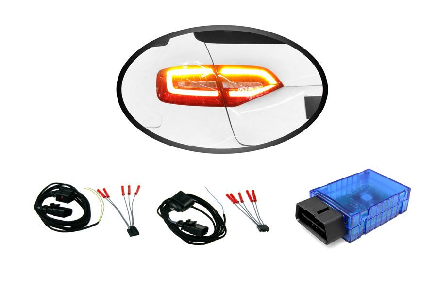 Original Kufatec Adapter HALOGEN USA = LED Rückleuchten für Audi A4 B8 Avant