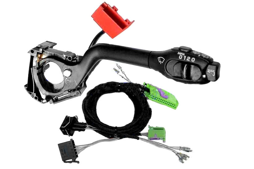 Original Kufatec MFA FIS KOMPLETT SET Kabelbaum Lenkstockhebel für VW T4 IV