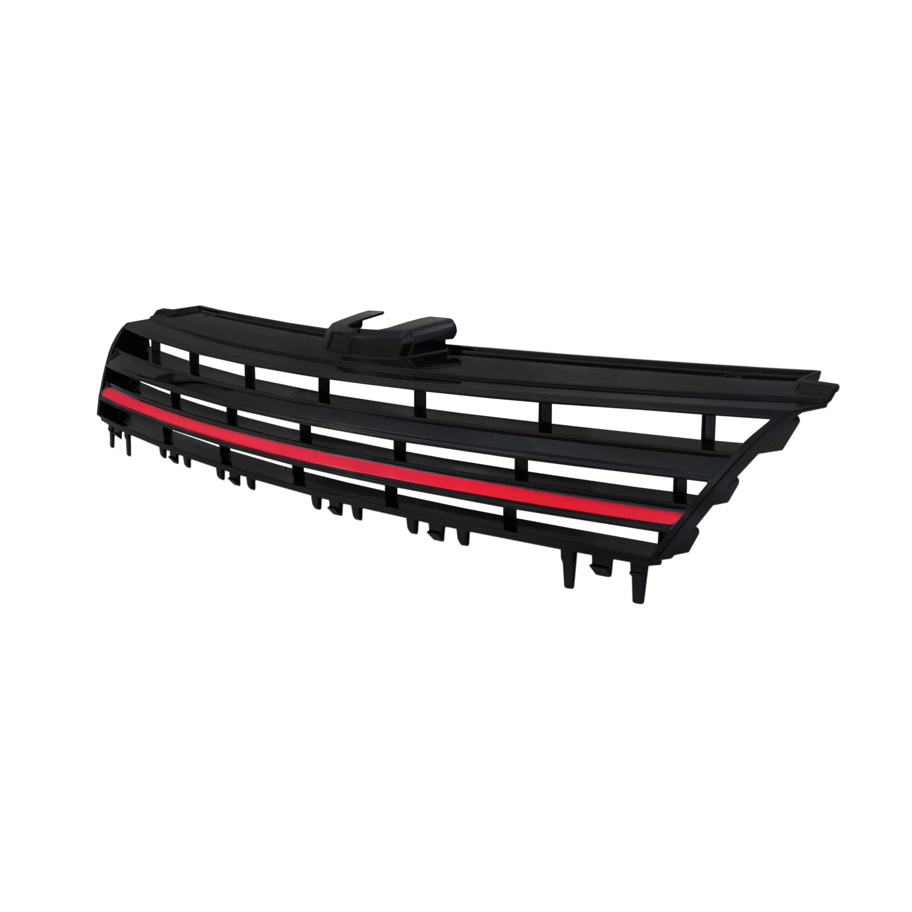 Original JOM Kühlergrill Sportgrill Halbmond Schwarz + Rot für VW Golf 7 VII
