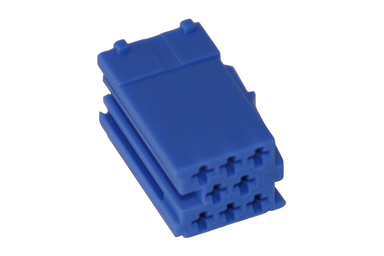 1,90€/Stk  10x MINI ISO Steckergehäuse 8 polig / blau Pin Gehäuse Stecker