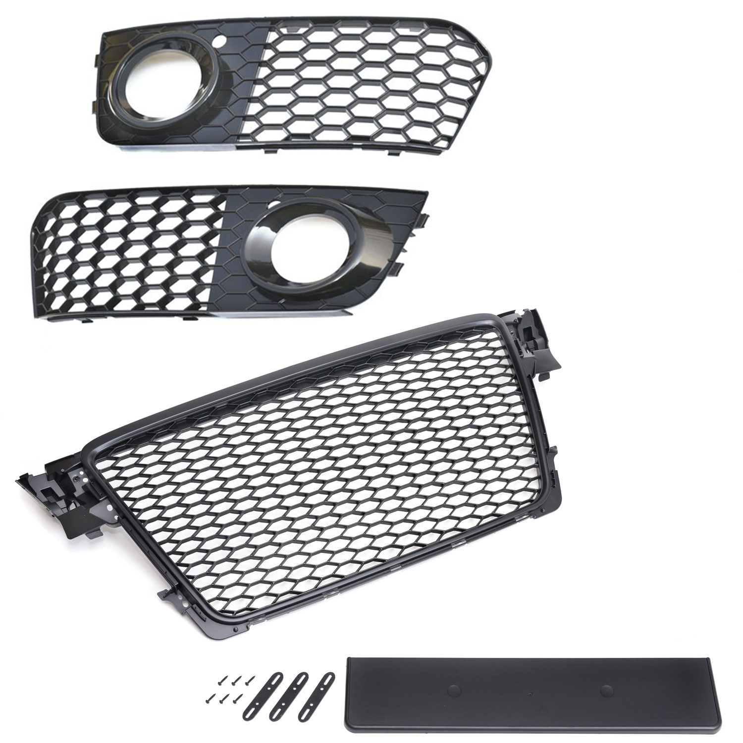 Kühlergrill Sportgrill Wabengitter Gitter Stoßstange für Audi A4 B8 8K ab 2007-