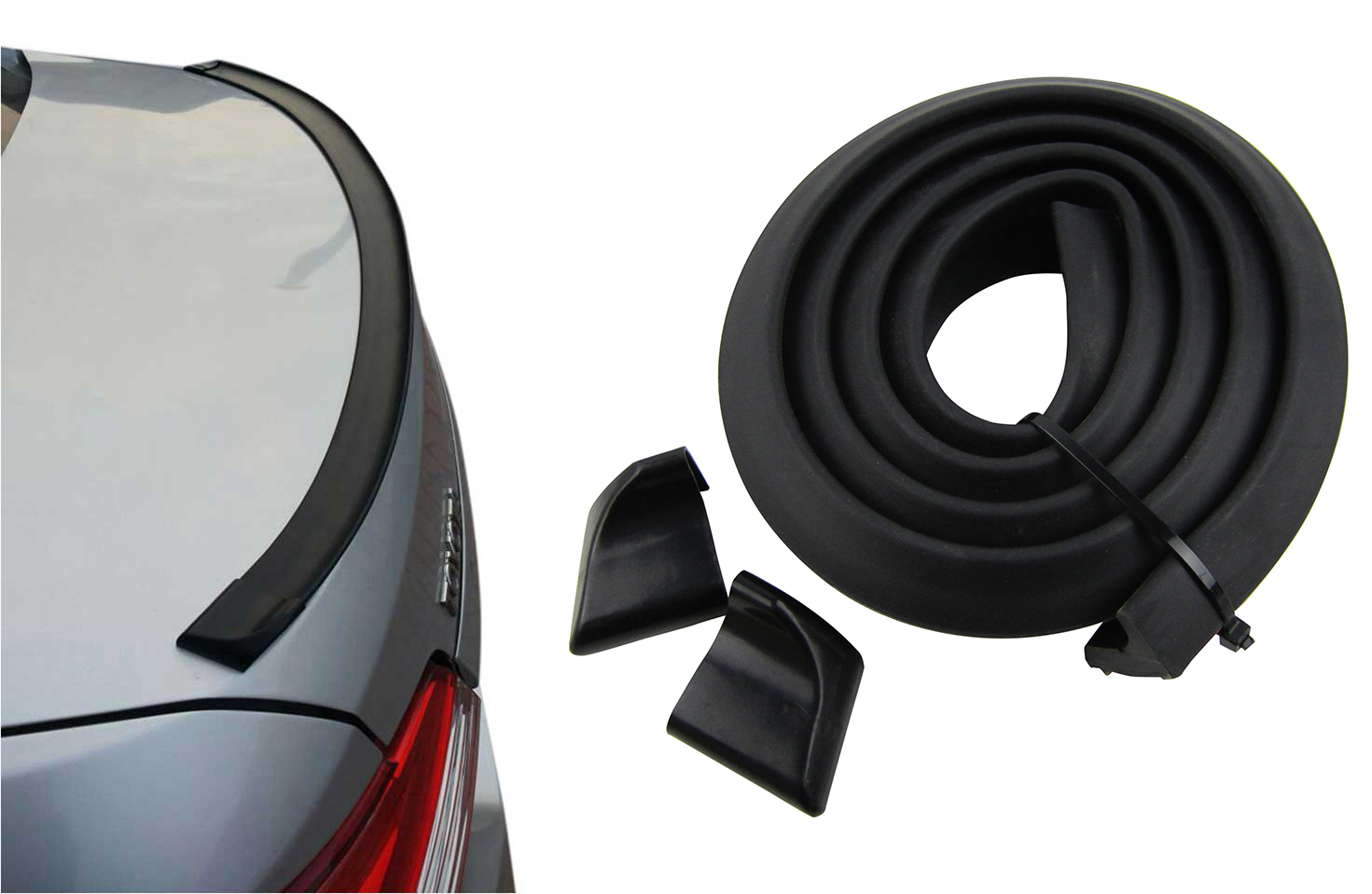 Kofferraumspoiler Heckspoiler Spoiler Lippe in Schwarz Matt für viele Fahrzeuge