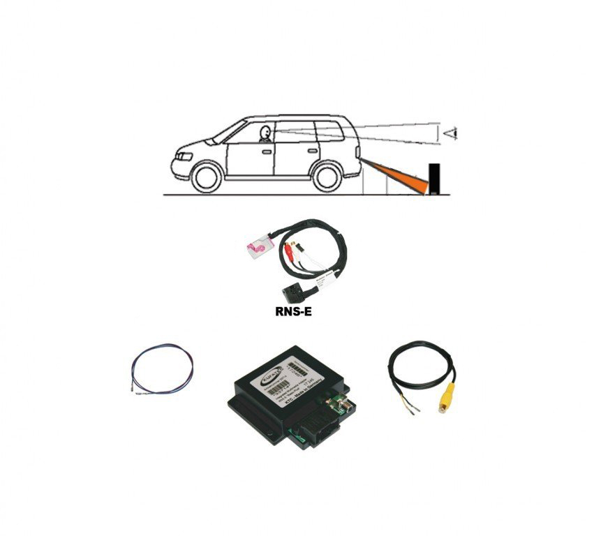 Für Audi RNS-E RNSE Original Kufatec Rückfahrkamera Interface + Kabelbaum Kamera