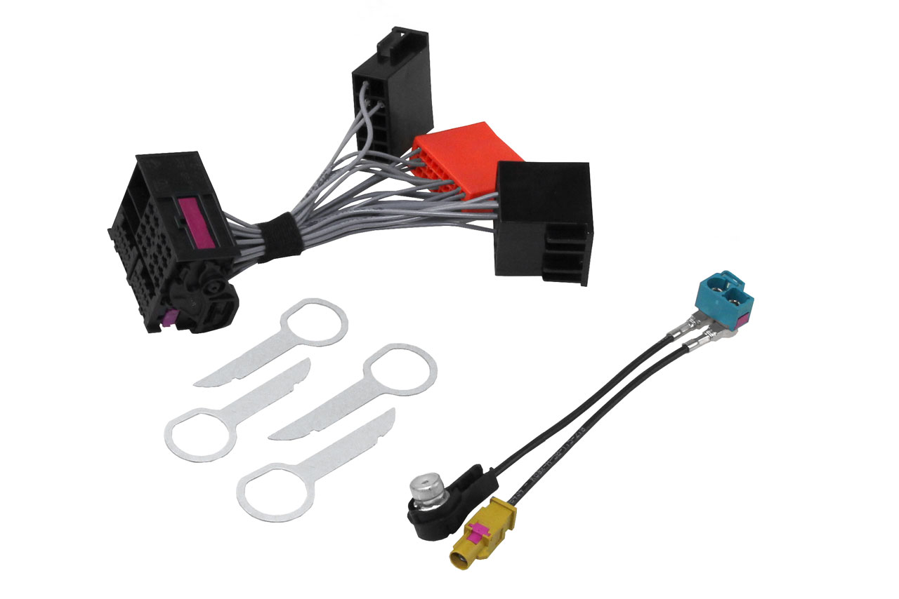 Original Kufatec Kabel Stecker Komplett-SET Umbau RNS-E für A3 8P A4 8E B6 B7