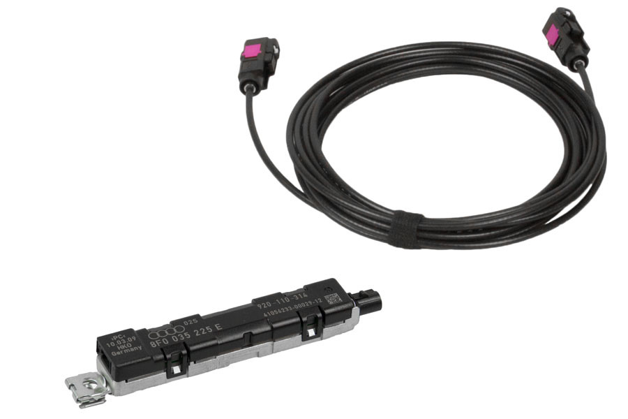 Original Antennen Modul + Kufatec Kabelbaum SET DAB DAB+ für Audi A5 8F Cabrio