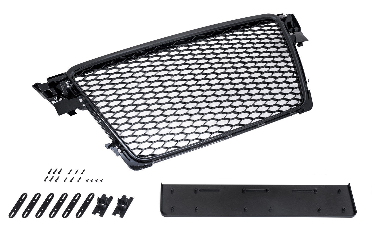 Kühlergrill Sportgrill Waben Glanz Schwarz für Audi A4 B8 8K 07-12