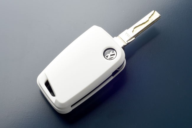 Key Cover Gehause in Weiss Klapp Schlussel Fernbedienung fur VW Golf 7 VII