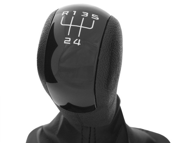 Für Skoda Octavia II 1Z ab 2004- Schaltknauf Knauf Schwarz / Schwarz in 5-Gang