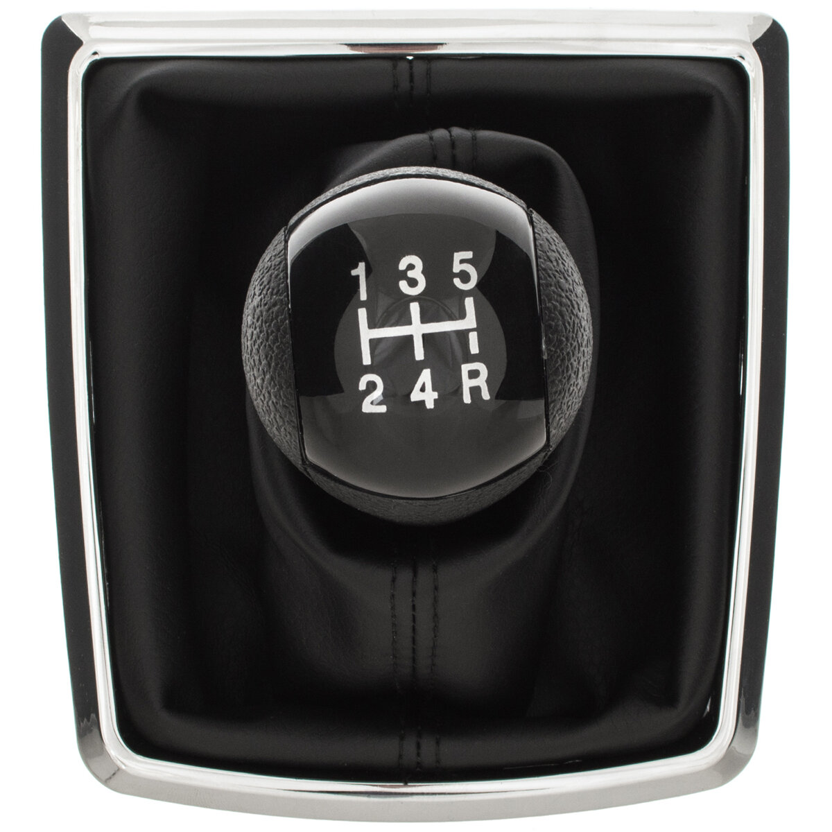 Für Ford Focus II 2 MK2 Schaltknauf + Schaltmanschette 5-Gang Schwarz