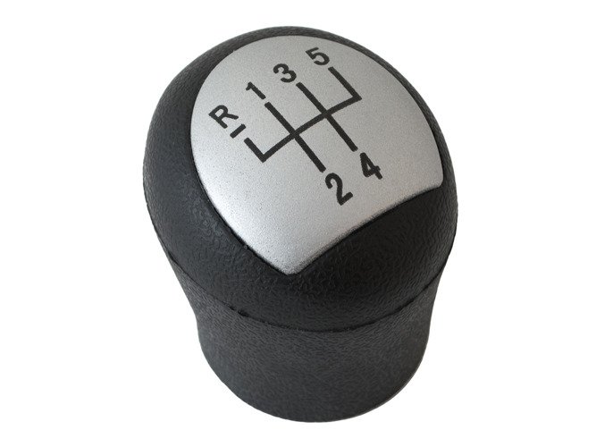 Schaltknauf Knauf Schwarz Silber 5-Gang für Renault Clio II Twingo II Kangoo