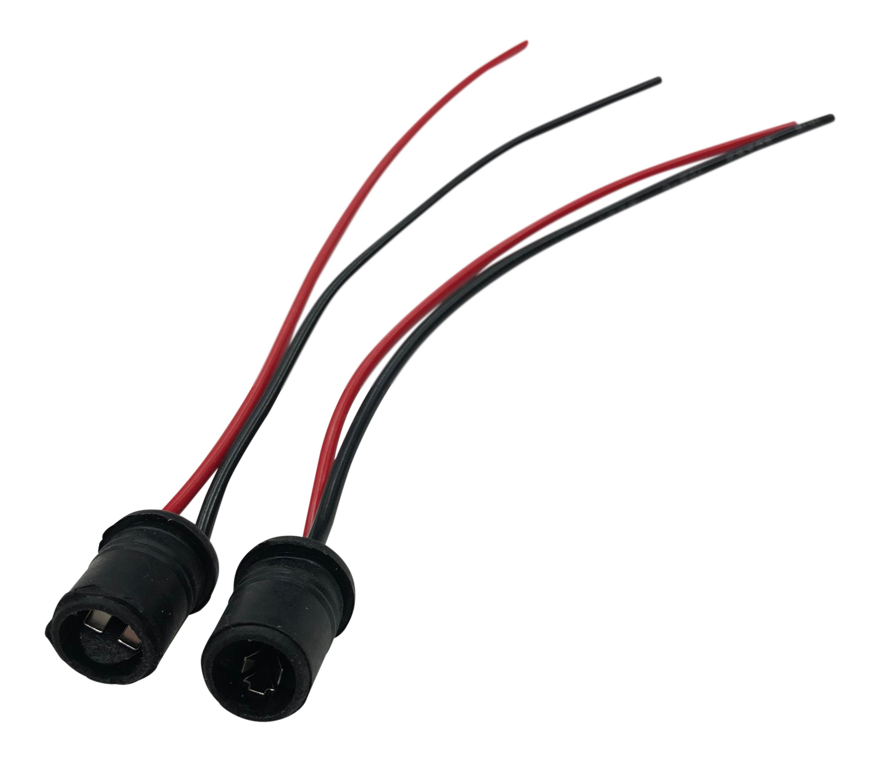 2x T10 Birne Stecker Reparatur WEIBLICH W5W Standlicht Glas Sockel Fassung