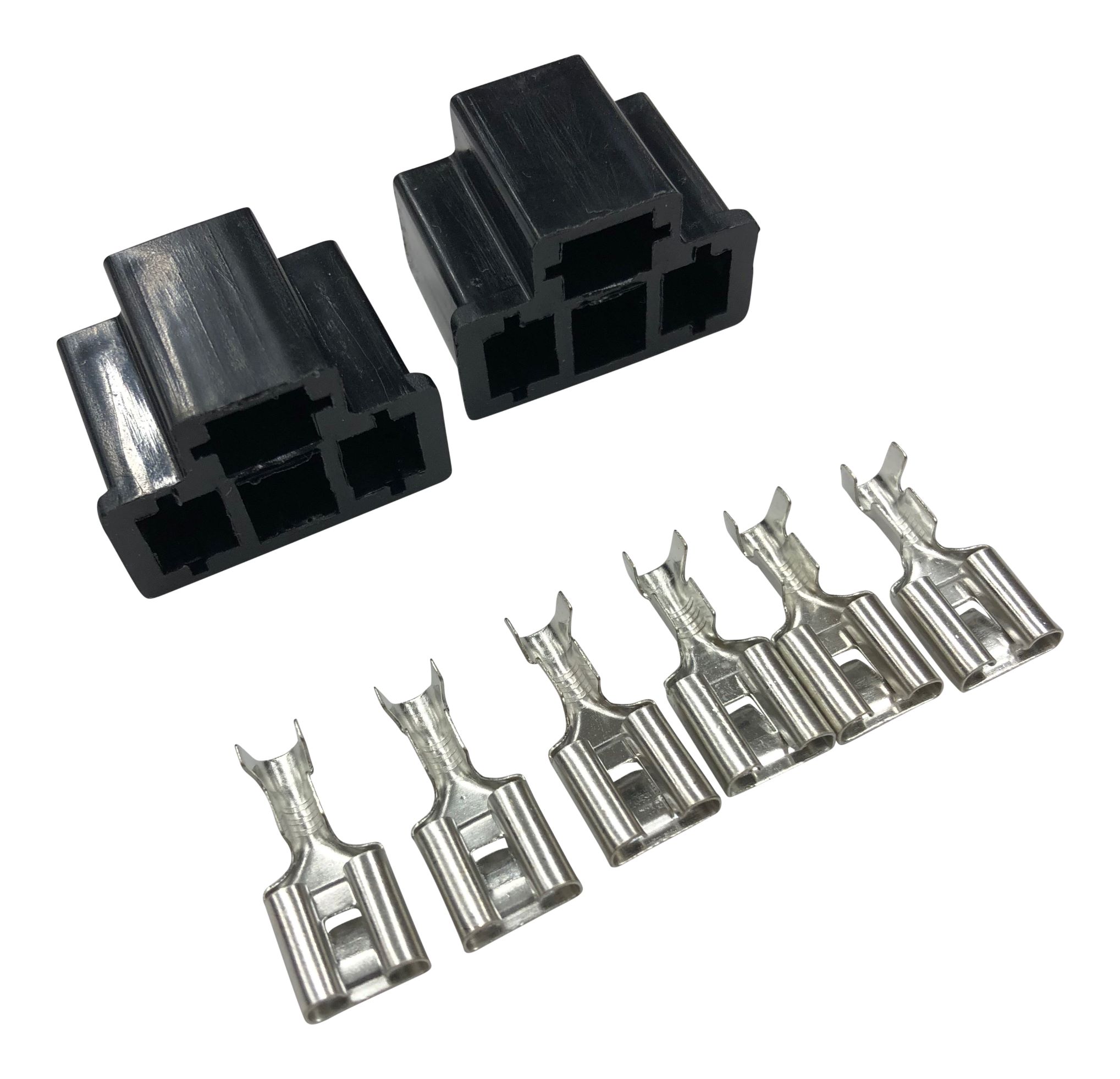H4 Stecker + 6x Pin WEIBLICH für Birne Reparatur Stecker Sockel Fassung Lampen