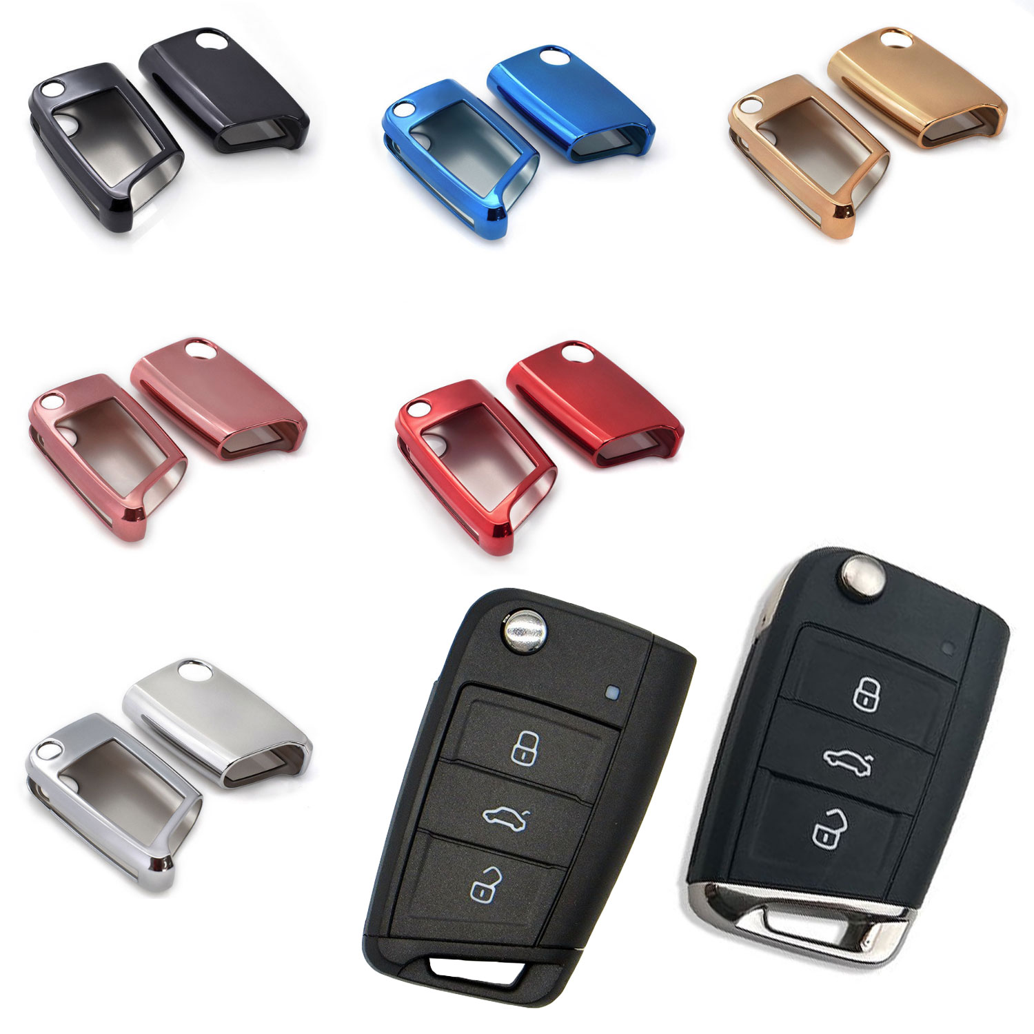 Gehäuse Hülle Tasche Schlüssel für Skoda Fabia Octavia Superb Karoq Rapid