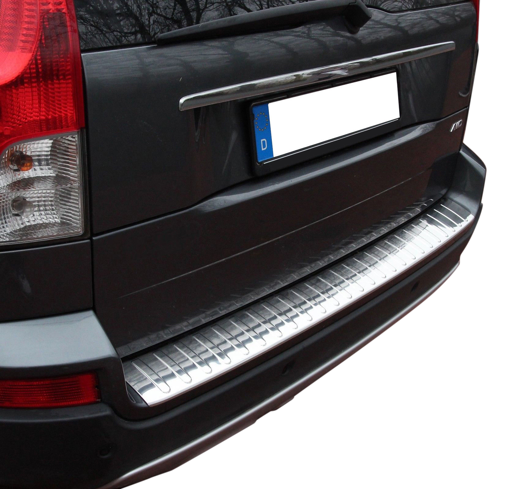 RECAMBO Ladekantenschutz Aus Edelstahl CHROM Für Opel Zafira B (2005–2014) – Passgenau Mit Abkantung, 100% Rostfrei, Premium-Qualität