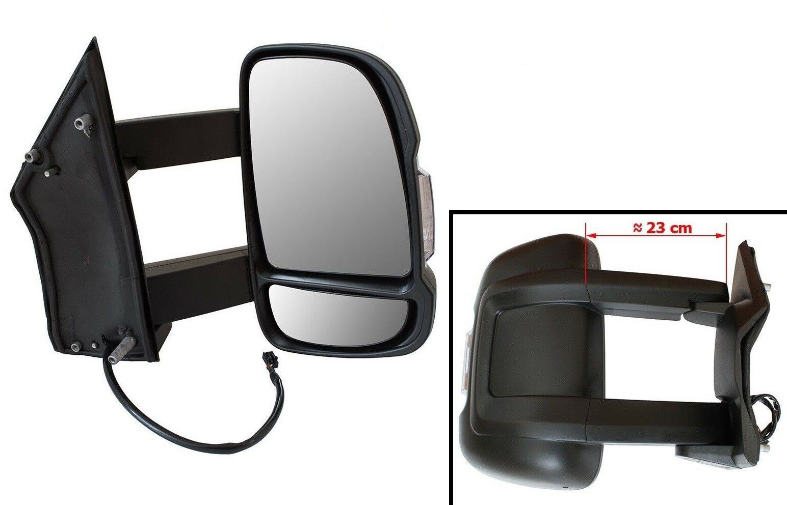 RECHTS Außenspiegel LANG ARM VERSION elekt Wohnmobil für Citroen Jumper II 2006-