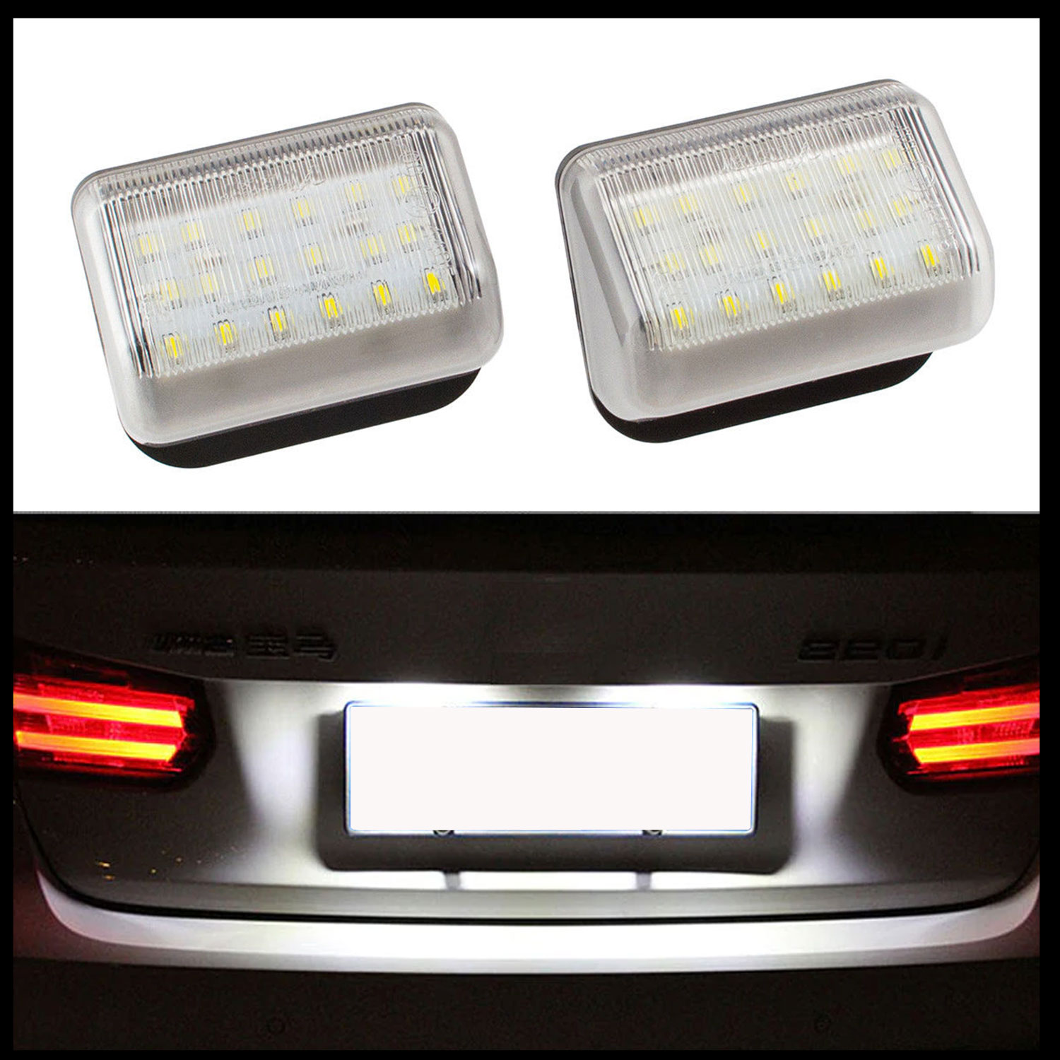 2x 18 LED PREMIUM Kennzeichenbeleuchtung für Mazda 6 GG + Kombi GY / CX-5 / CX-7