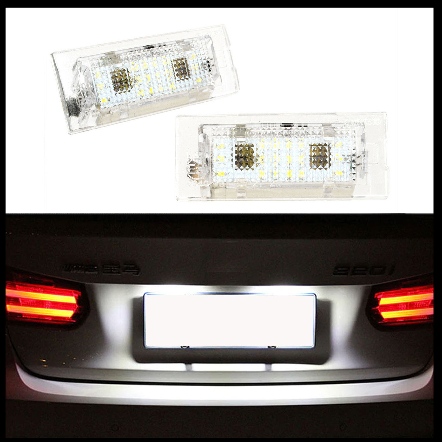 2x LED PREMIUM Kennzeichenbeleuchtung für BMW X5 E53 1999-06 / X3 E83 2003-2010