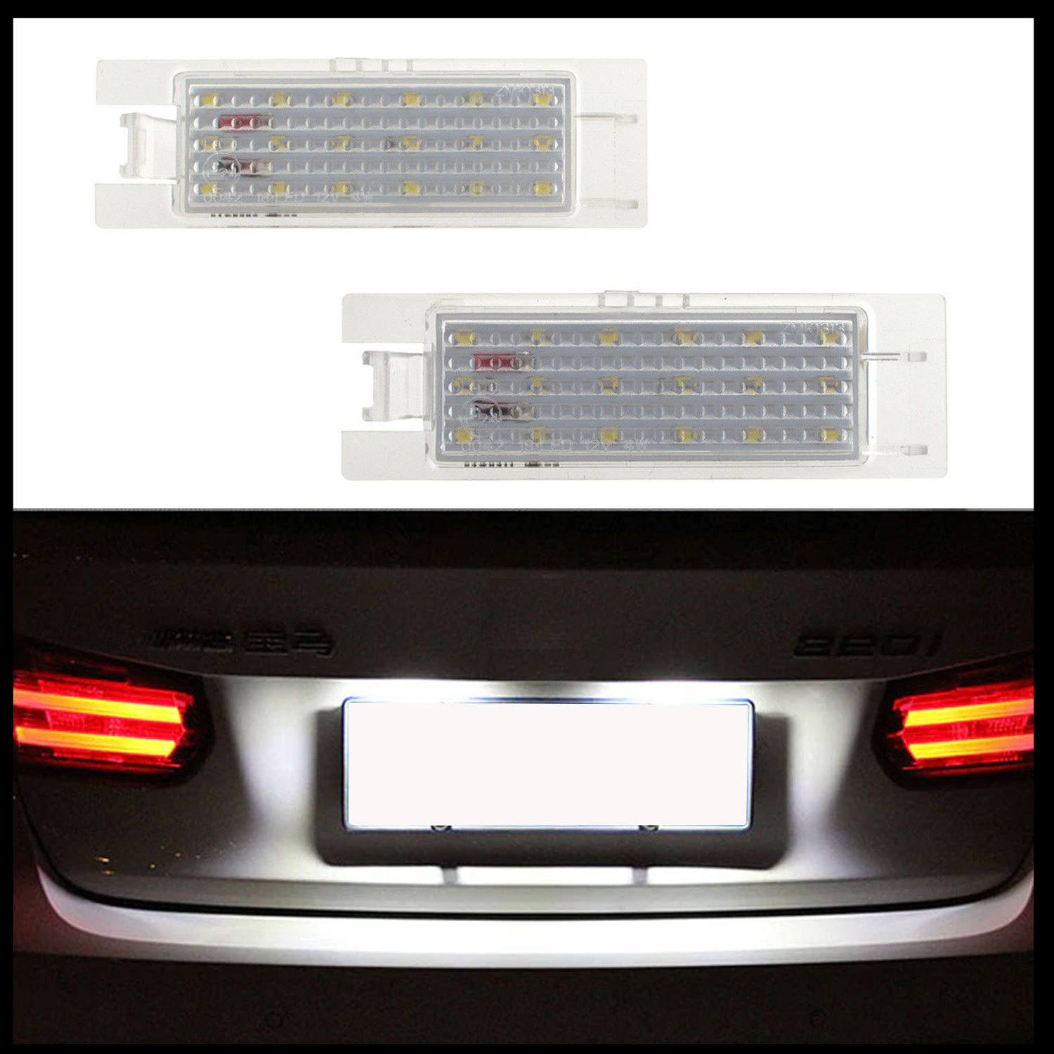 2x LED Kennzeichenbeleuchtung für Fiat Punto Van Marea Weekend Multipla Seicento