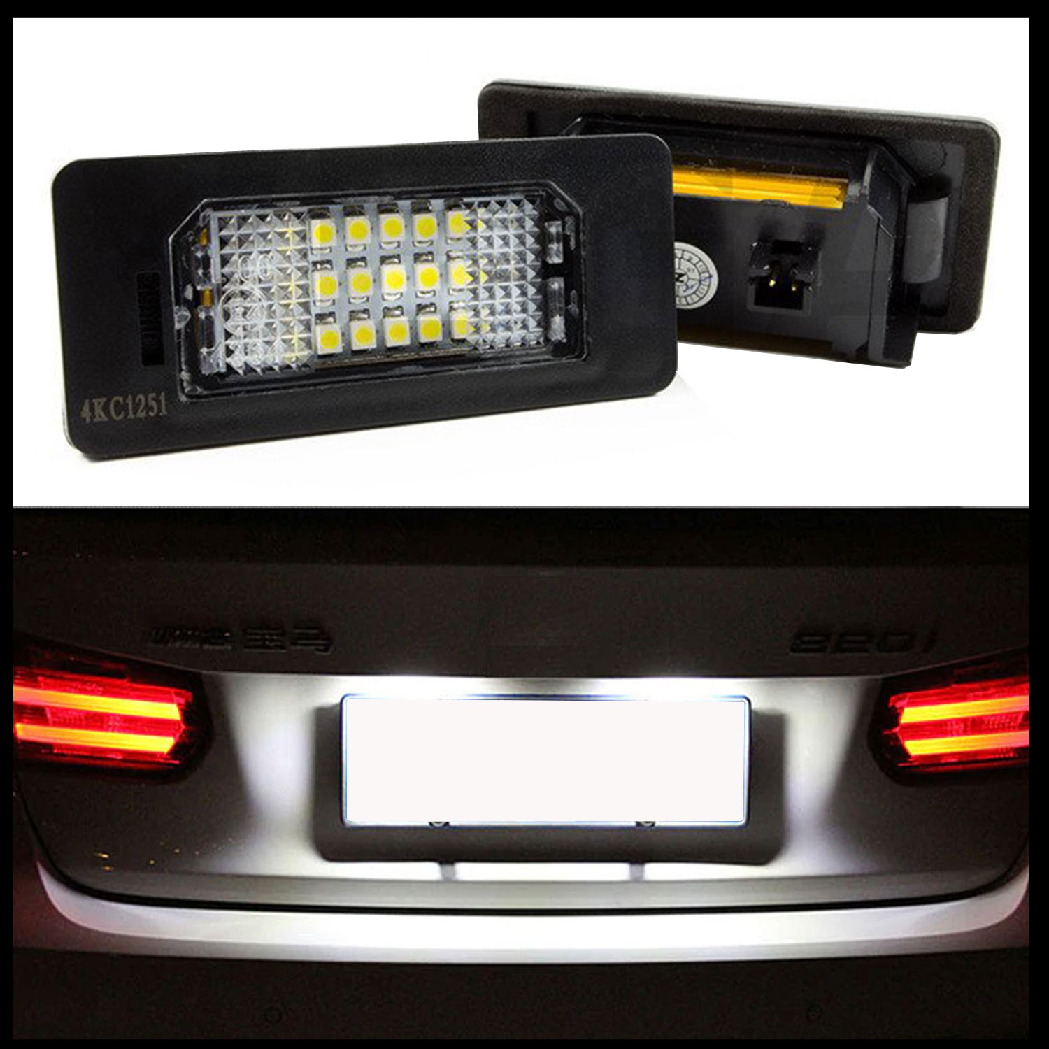 Für Audi A1 A4 B8 8K A5 8T A6 4G C7 A7 TT Q5 LED PREMIUM Kennzeichenbeleuchtung