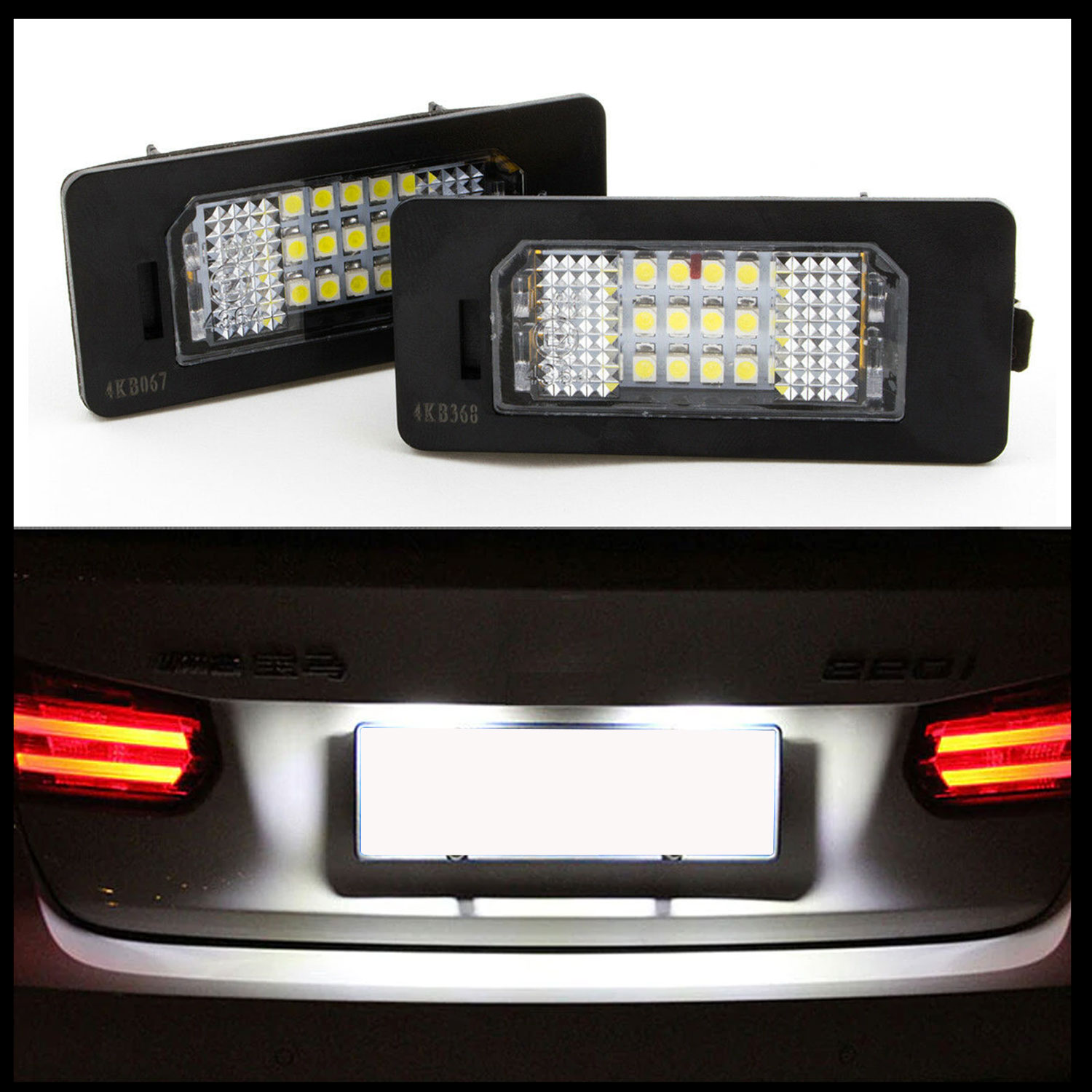 LED PREMIUM Kennzeichenbeleuchtung für BMW F10 F11 F30 F31 F32 F34 F25 F48 E84