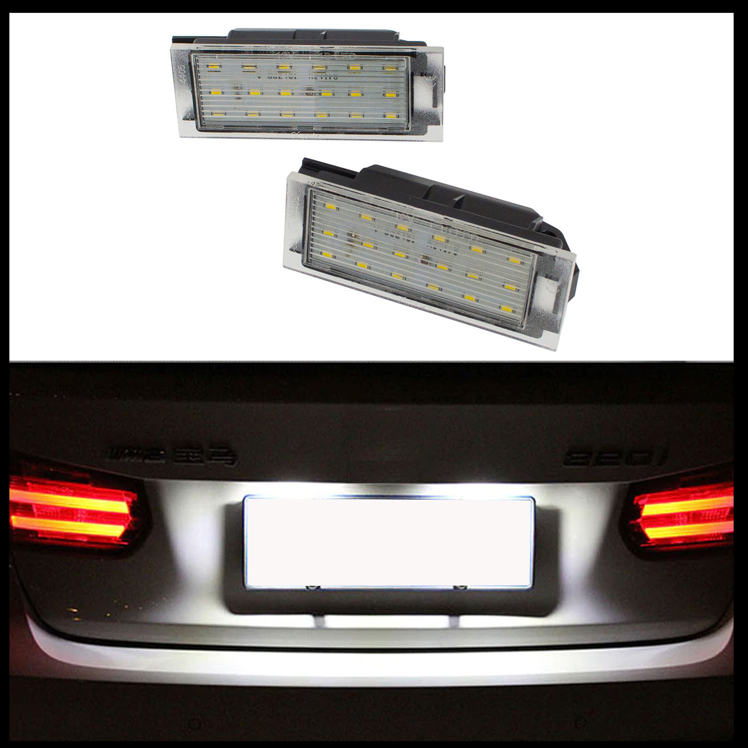 2x LED PREMIUM Kennzeichenbeleuchtung für Renault Espace IV Laguna Megane II III