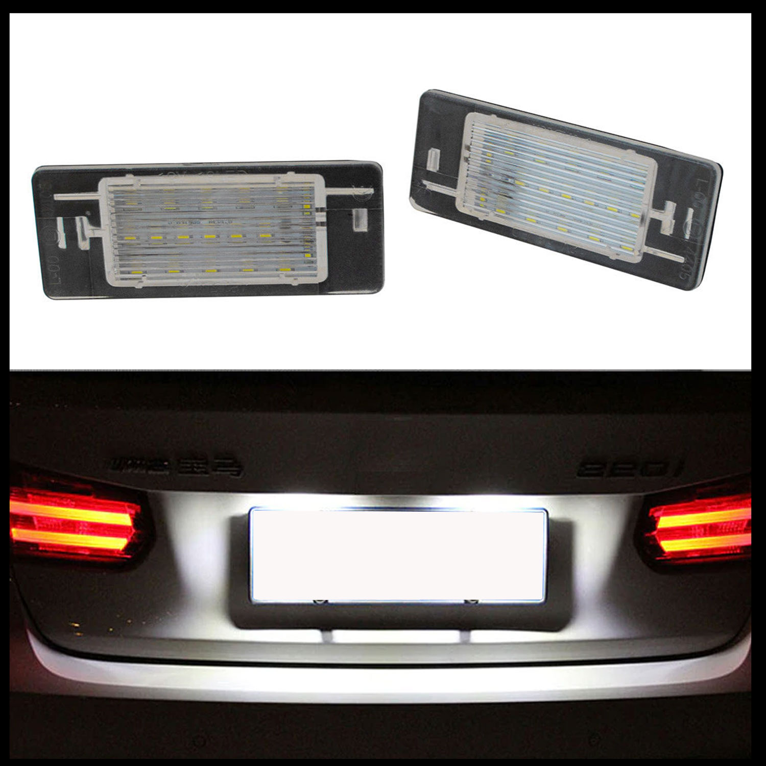 2x LED PREMIUM Kennzeichenbeleuchtung für Opel Vectra C Caravan Kombi 2002-2008
