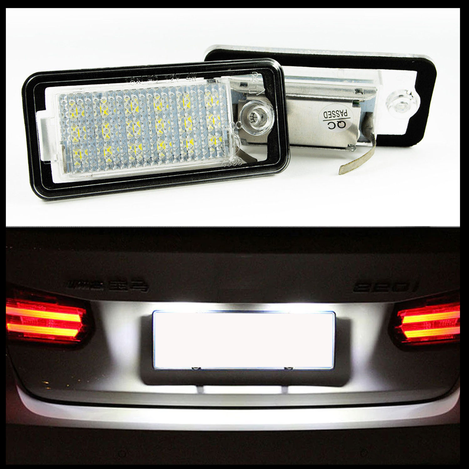 LED PREMIUM Kennzeichenbeleuchtung für Audi A3 8P A4 8E 8H A6 4F C6 A8 A5 Q7 4L