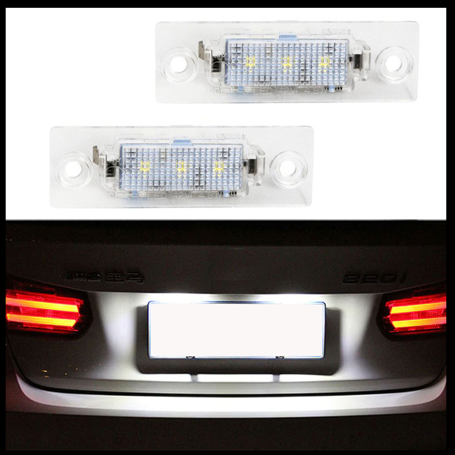 2x LED PREMIUM Kennzeichenbeleuchtung für Skoda Superb I 3U / Octavia I 1U Limo