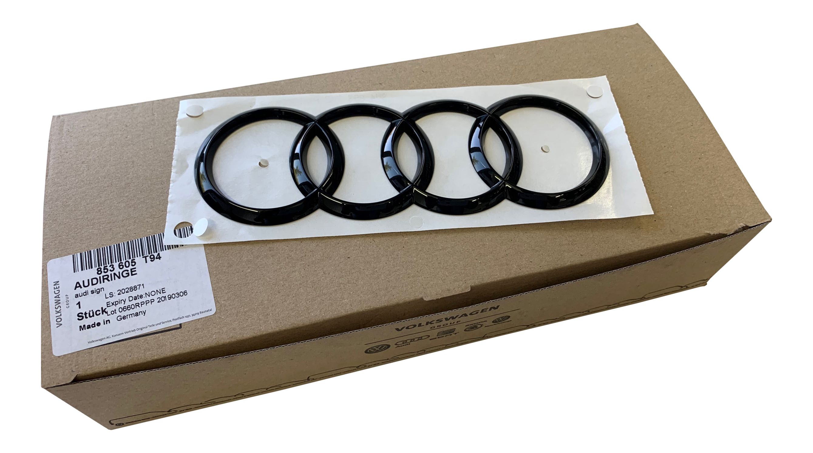 Original Audi Black Edition Ringe Schwarz für Audi A3 RS3 8V Limo / Q3 II F3