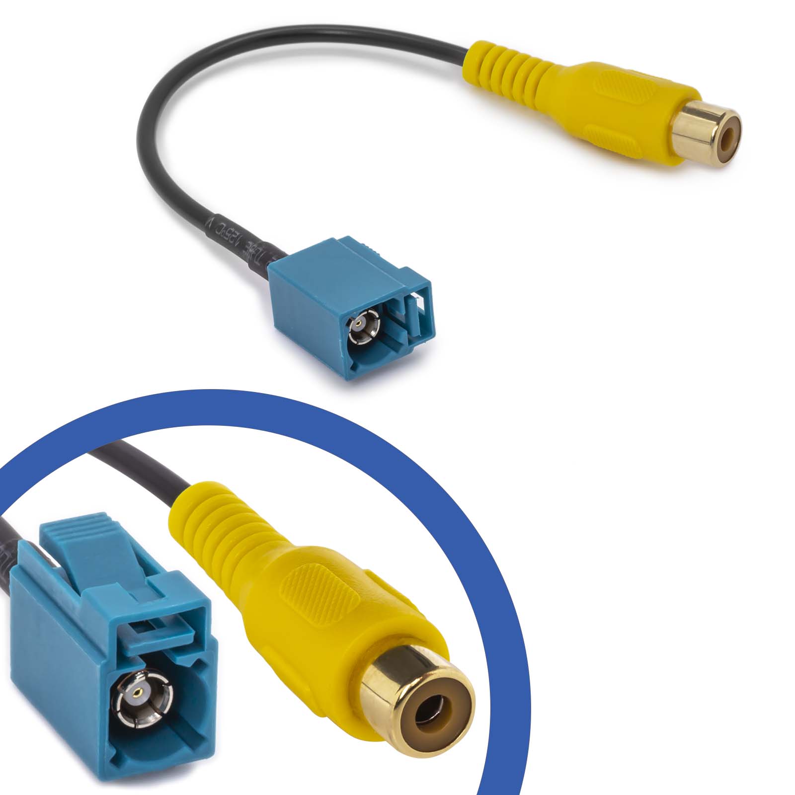 Video Adapter Fakra Cinch Nachrüst Kabel für Mercedes Comand NTG Rückfahrkamera