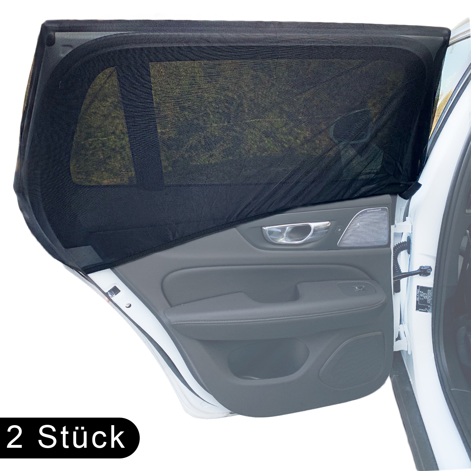 2x Universal Auto Fenster Sonnenschutz Hitze Insekten Schutz Kind Tiere S M L XL